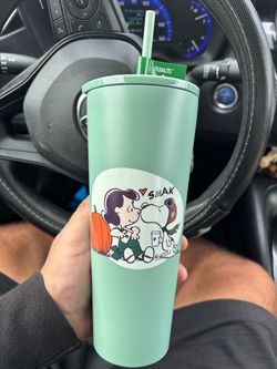 Peanuts Snoopy & Lucy Tumbler with Straw