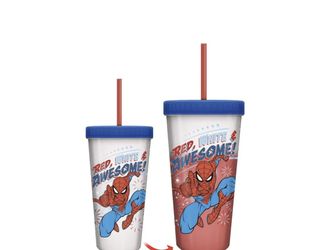 Marvel Spiderman “red,white and awesome”Color Changing Tumbler 24oz