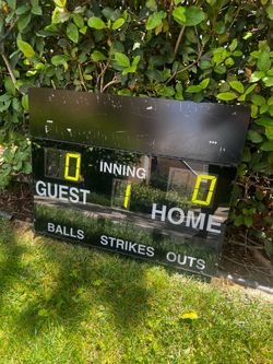 Baseball or softball portable scoreboard with remote