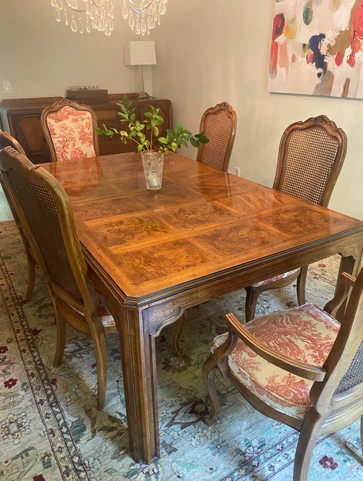 Drexel Heritage Wood Table + Chairs