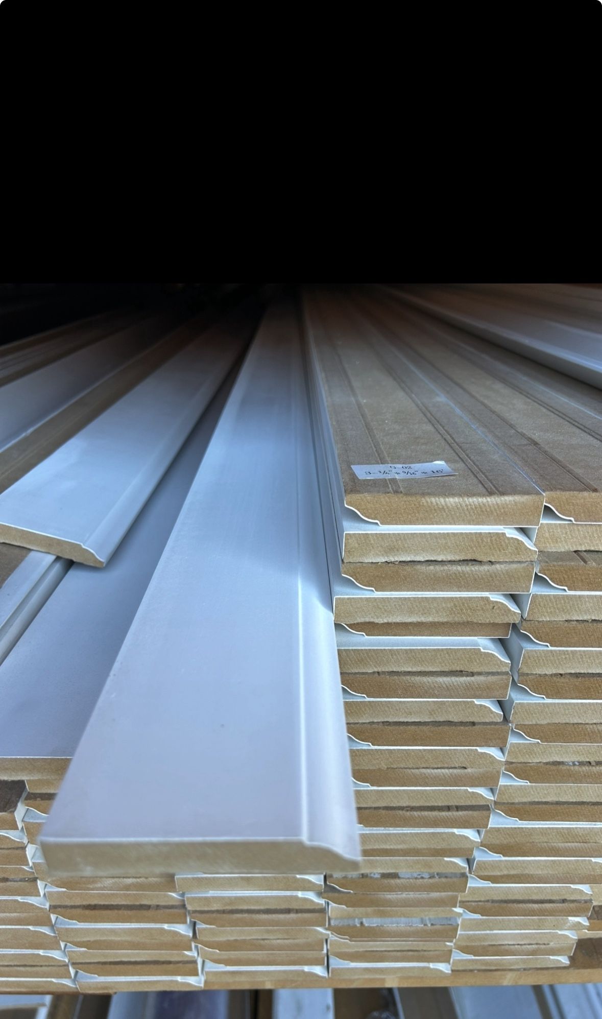 $6.89/pc Special price 3-1/4 inch painted Wall base Baseboard Moulding 16 Feet $6.89 per piece 16 feet /pc