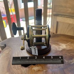 Pflueger No. 1885 Vintage Interocean Fishing Reel With Display Stand