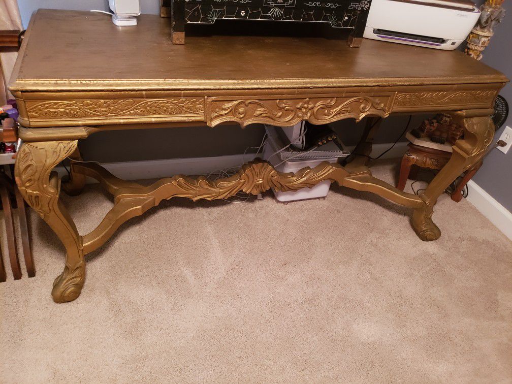 Gold table (for desk or behind couch)