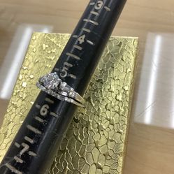 Set Of Platinum Rings W/ Diamonds  