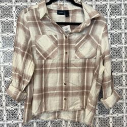 Daytrip Beige Plaid Shirt