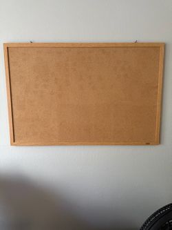 Cork Bulletin Board with Wood Frame