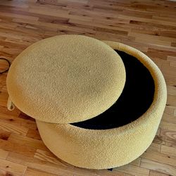 Yellow Ottoman With Storage