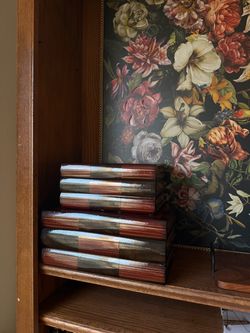 Set of 2 Faux Book Decorative Storage Boxes