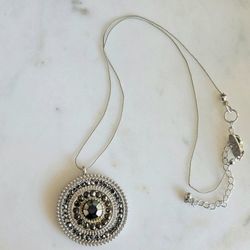 Statement Metallic Silver Necklace