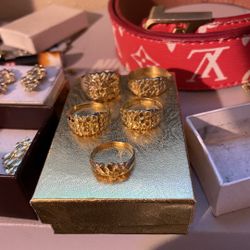 Gold Nugget Rings 