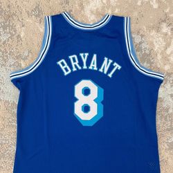 Blue  Lakers Kobe Bryant #8 96/97 season jersey large Mitchell Ness
