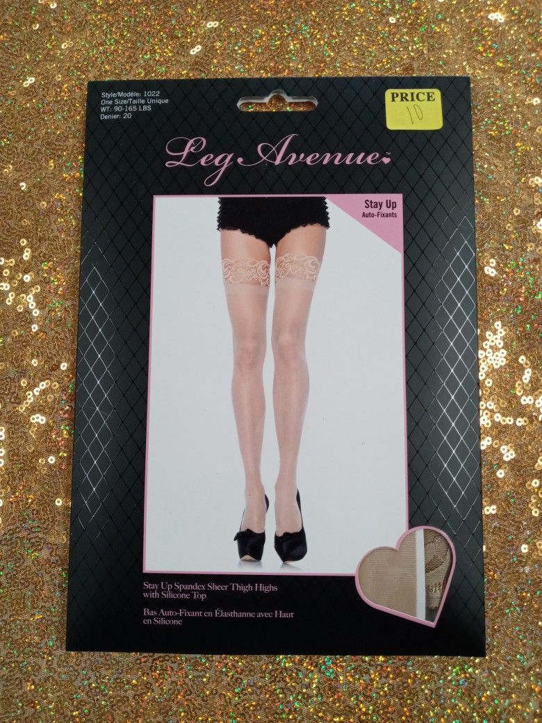 Spandex Fishnet Thigh Highs with Silicone stay 🆙 Lace 🔝