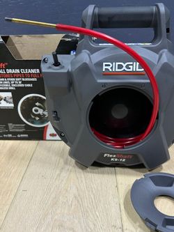 Ridgid K9-12 FlexShaft Wall-to-Wall Drain Cleaner, 1/4 in. x 30 ft. Cleans 1-1/4 in. to 2 in. Pipes to Full Flow Capacity