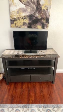 JVC TV and TV Stand   75$