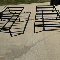 Twin Bed Frames + Mattresses (Set of 2)