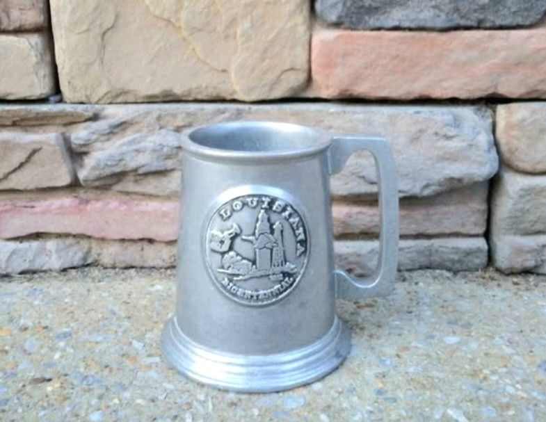 Vintage Wilton Armetale Pewter Louisiana Bicentennial Mug