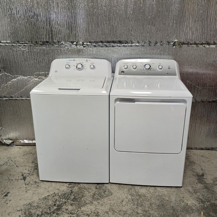 GE TOP LOAD WASHER AND DRYER