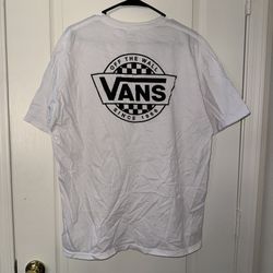 Vans White Tee with Black Logo 