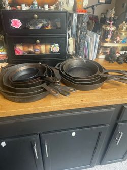 Seasoned cast-iron skillets