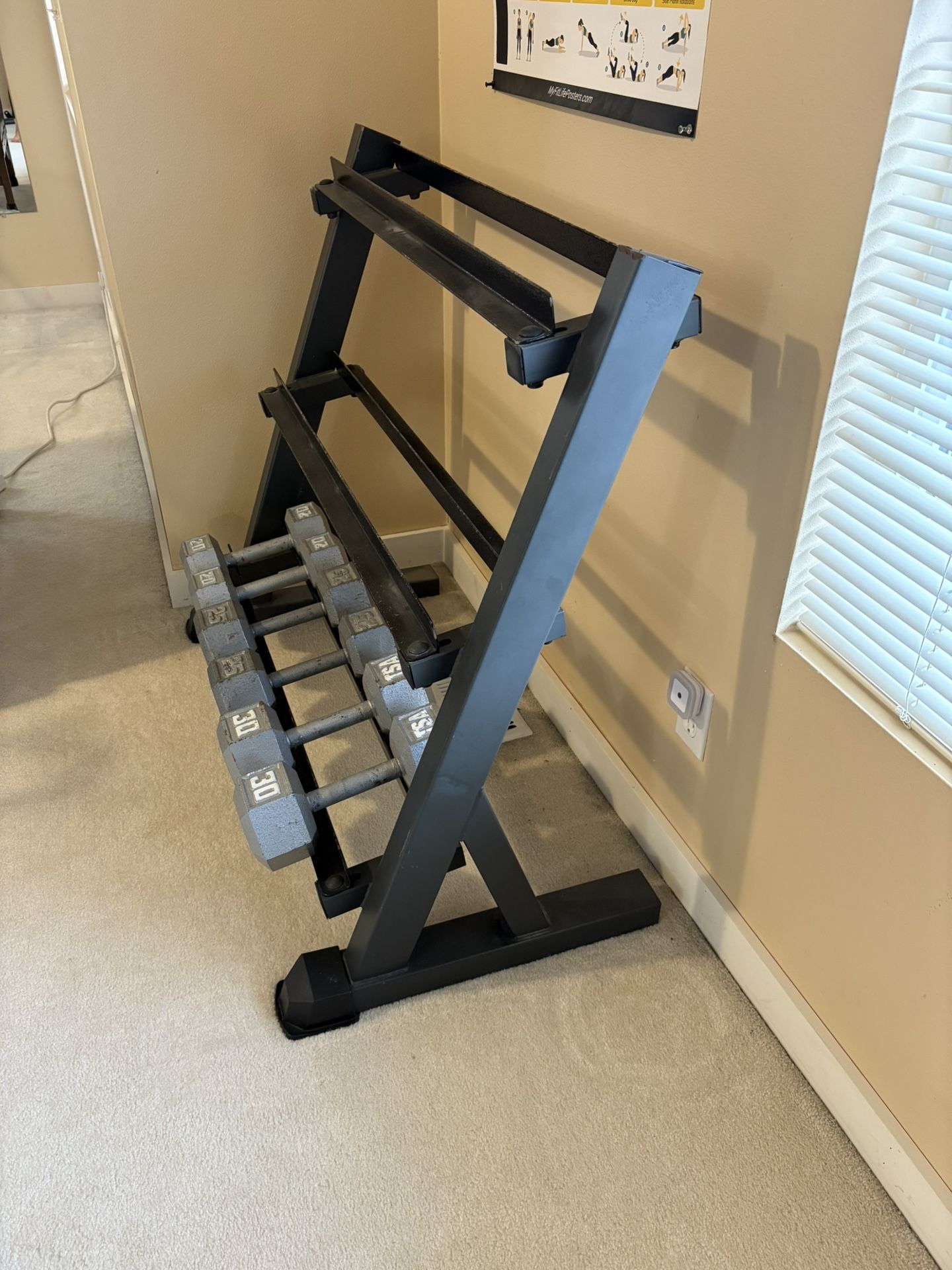 Dumbbell Rack And Dumbbells