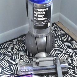 Dyson - Ball Allergy Plus Upright Vacuum - Molded Blue/Iron W/attachments 
