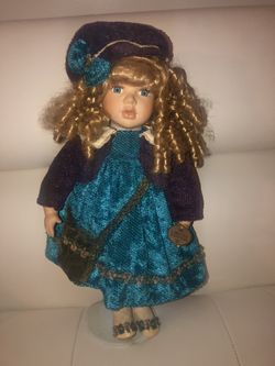 slim fit dress slacks Collector's Choice Genuine Fine Bisque Porcelain Doll – Jubilee Thrift main image 1