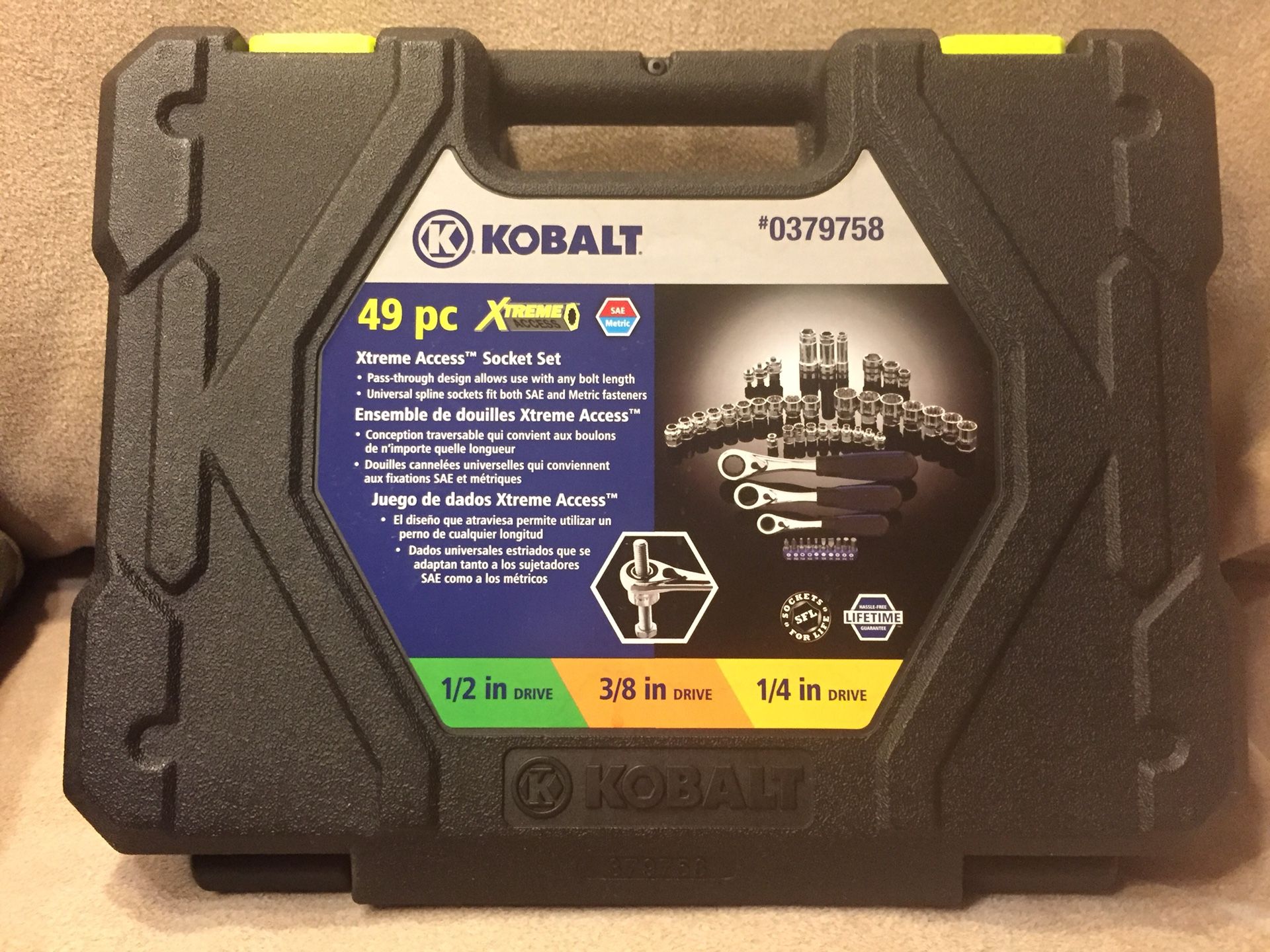 Brand New Factory Sealed KOBALT Xtreme Access 49 Piece SAE