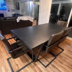 Dark Brown Dining Room Table 