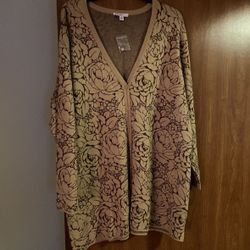 Vintage Isaac Mizrahi Live!  Extra Long Cardigan Sweater 3XL