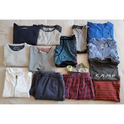 Men's Name Brand Clothing Shirts, Sleepwear, Jackets 17pcs Sizes M L XL