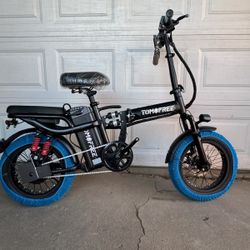 Folding  Ebike 48V 20Ah high-capacity lithium battery and a fast charging charger, charging takes 8 hours and provides range of 27-31 miles, easily me