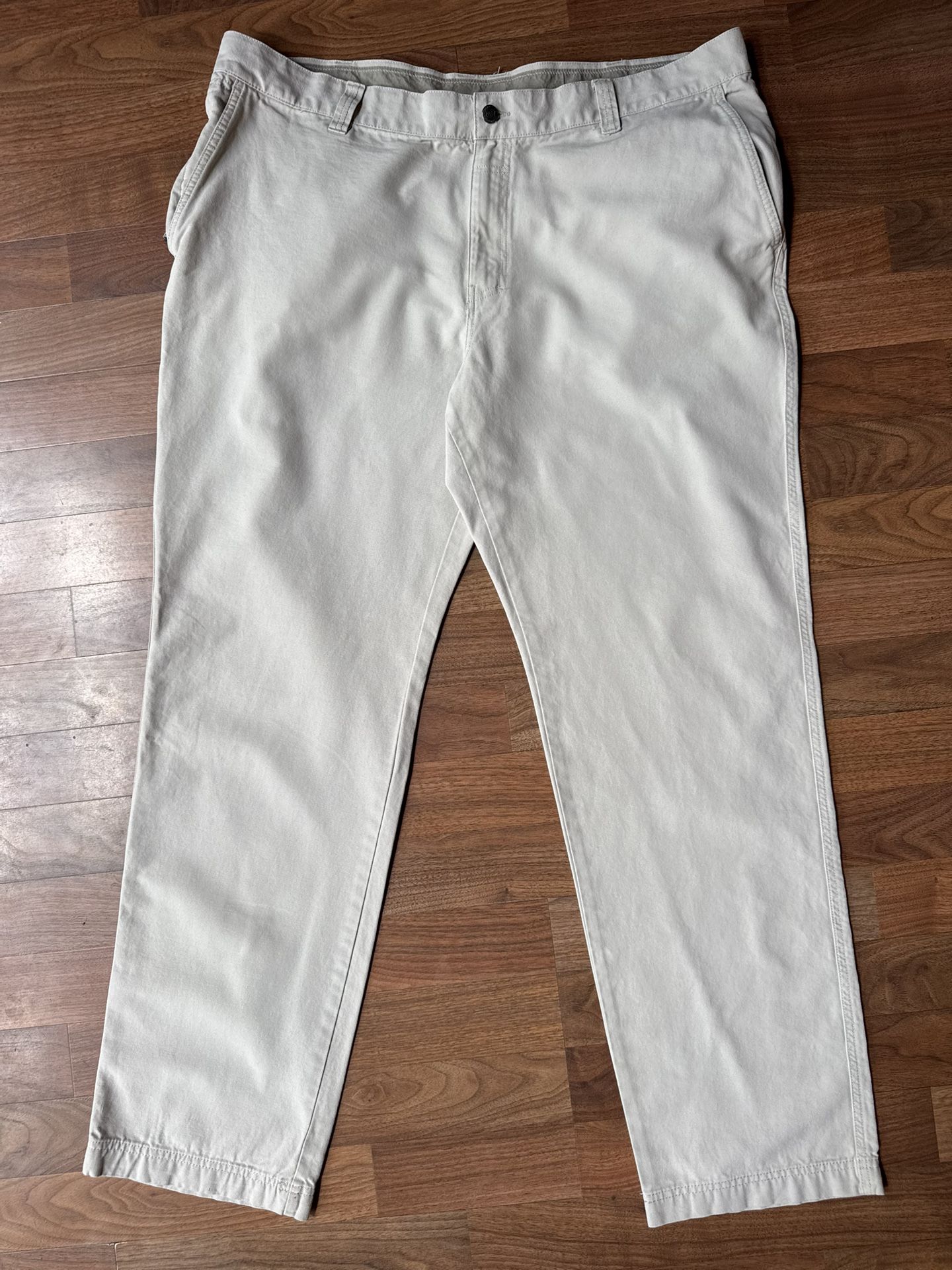 Columbia Mens 6 Pocket Pants Chino Canvas 44 X 34 Tan Outdoor Hiking