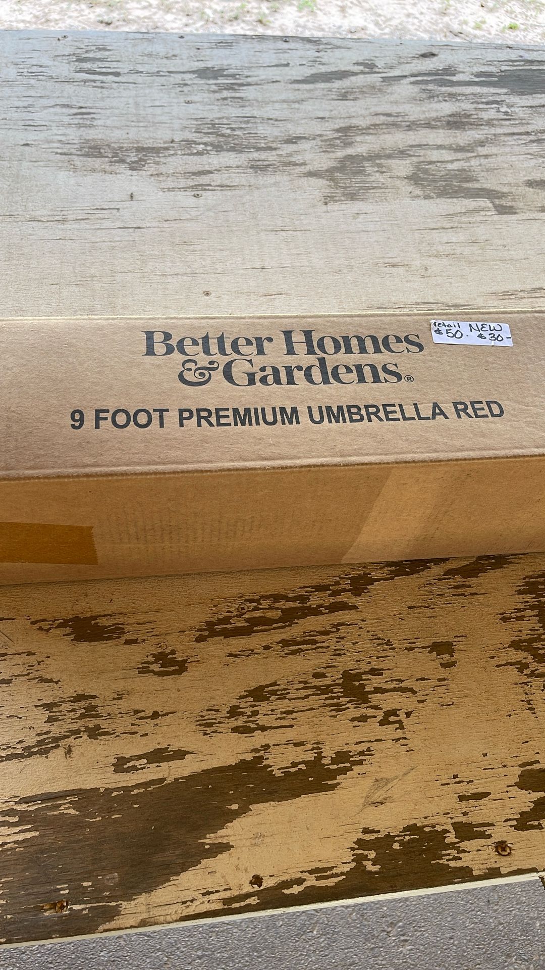 9 Foot Premium Umbrella, Red For Outdoor Use