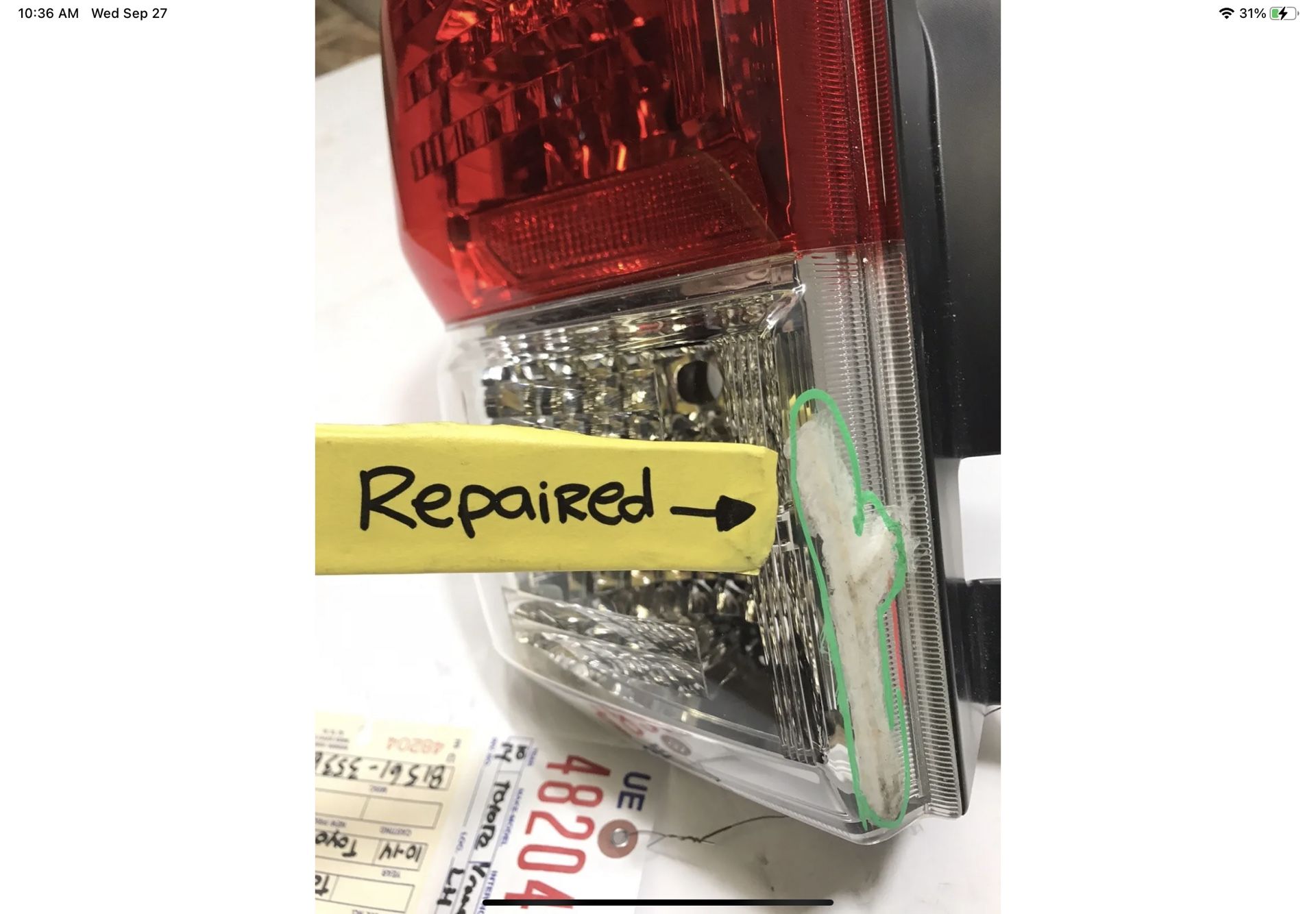 2010 2014 TOYOTA 4RUNNER LEFT SIDE TAIL LIGHT OEM
