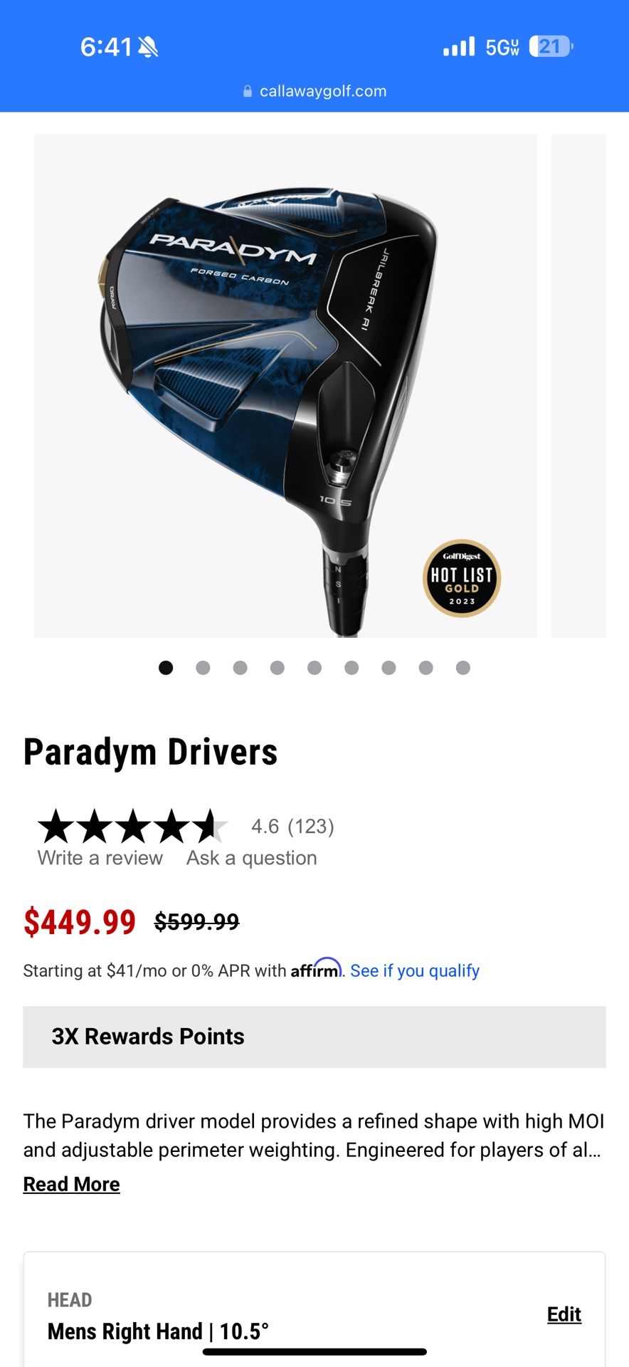Callaway Paradym Driver And Irons