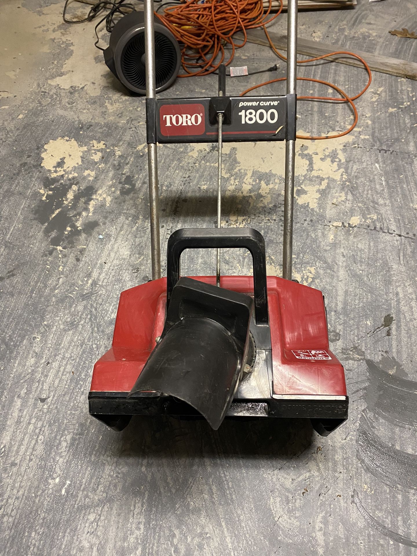 Toro S-1800 Power Curve Snowblower 