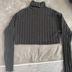 Black Cropped Sweater shirt 