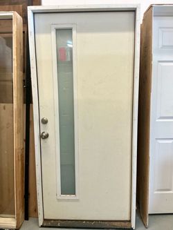 Exterior glass panel door