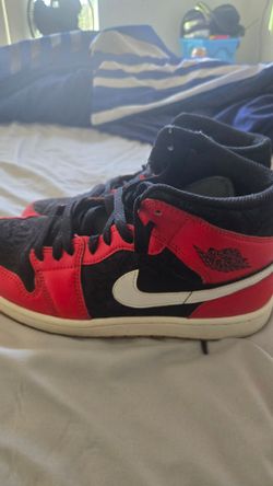 Nike Air Jordan 1 Mid Red Black Sneakers