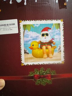 Christmas Inflatable Outdoor Decoration Blow Up 4.5ft Hawaii Santa