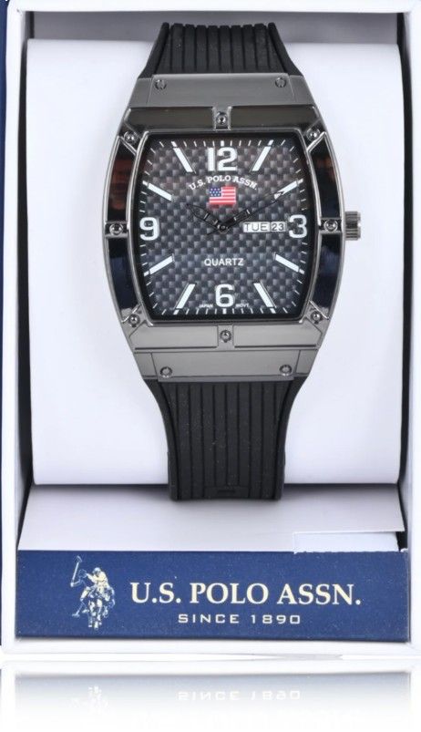 Black Quartz US Polo Watch
