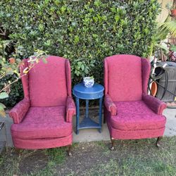 2 Burgundy Chairs