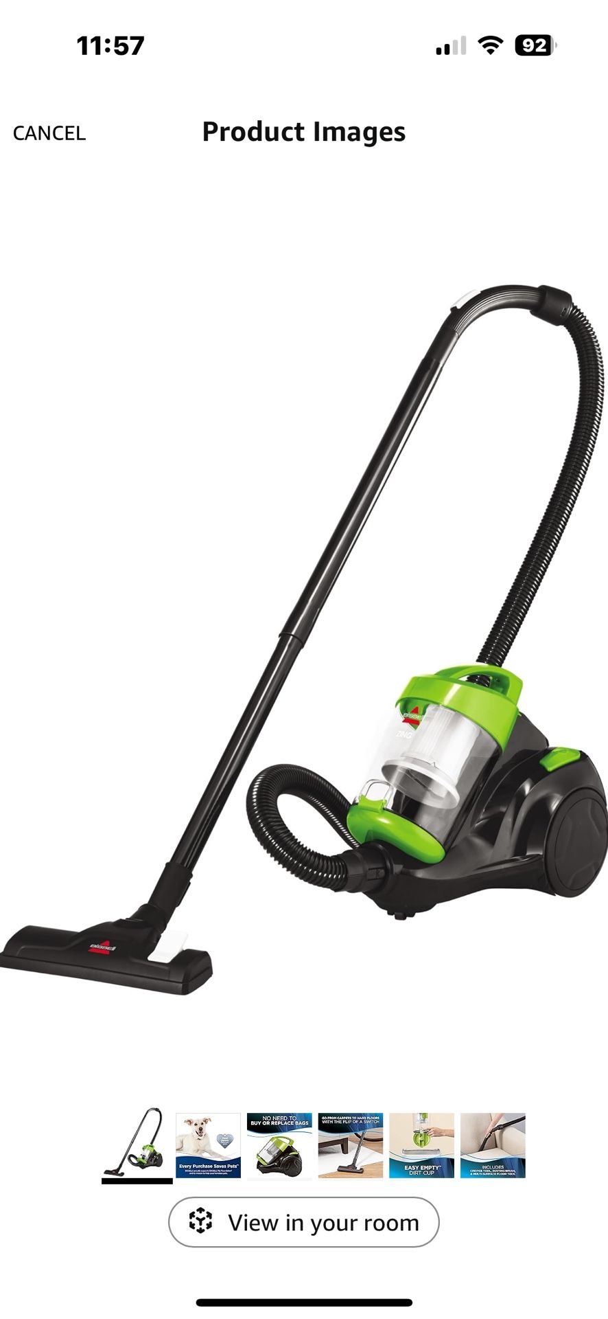 Bissell 2156A Zing Canister Bagless Vacuum