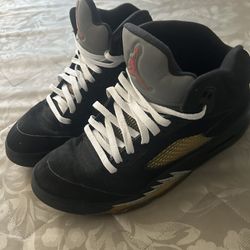 Used Size 11 Jordan 5 Metallic Black (2016)
