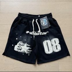 Hellstar Graphic Black Shorts Size M