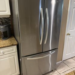 Stainless Steel French 3 Door Kitchen Aid Refrigerator 