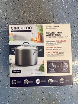Circulon Scratch Defense 8qt Nonstick Stockpot with Lid