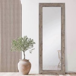 Wood Floor Mirror
