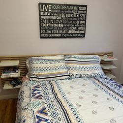 Queen Size Bed With Foam Mattress $135