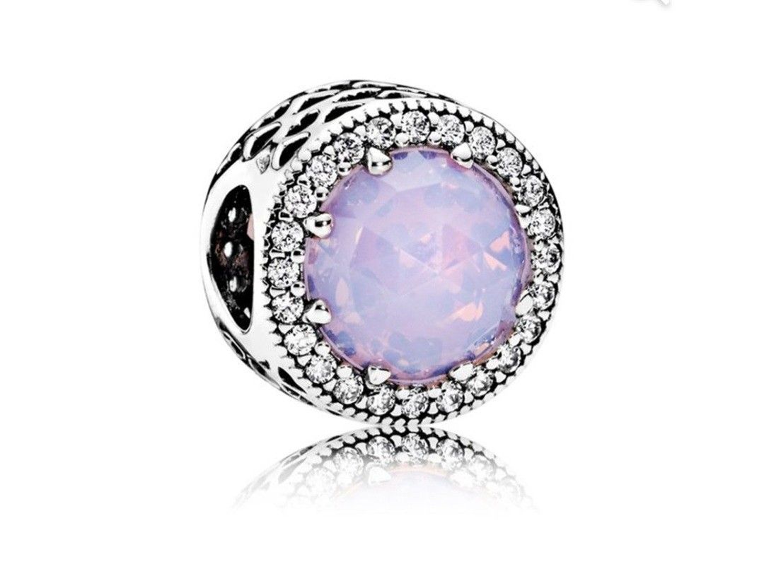PANDORA SPARKLING OPALESCENT PINK ALE S925 CHARM WITH BOX